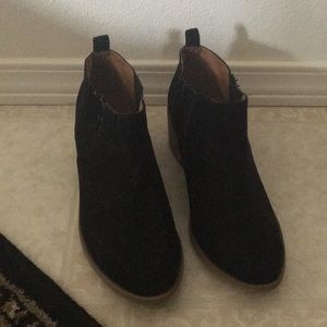 Black ankle booties Size 7 and a half